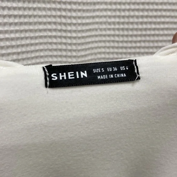 SHEIN women’s Greek goddess white stretchy tie dress. Size small/US 4. - Picture 11 of 13